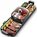 Indoor Korean Barbecue Grill BBQ - The Electric BBQ Grill and Hot Pot. Tabletop Grill and Fondue with Ceramic Coating.2000W,Portable Nonstick Griddle