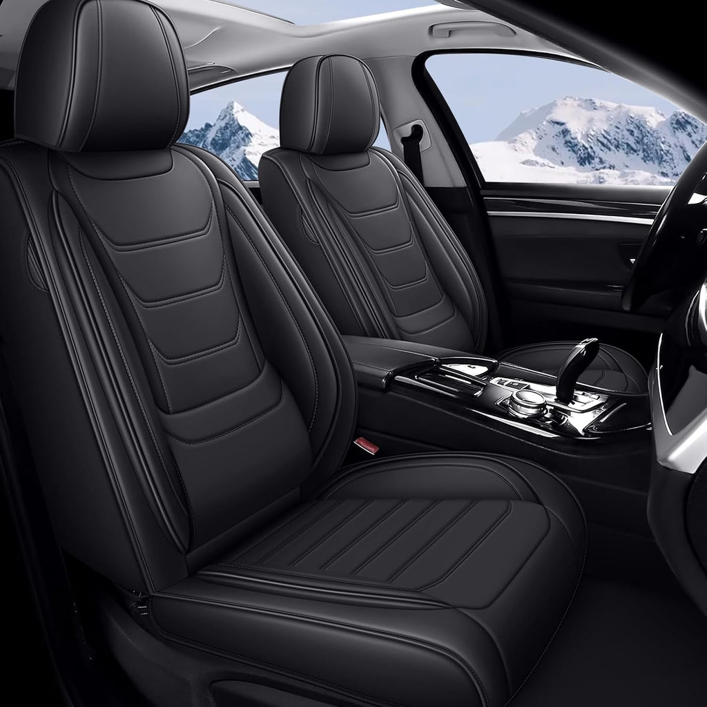 JWLK Seat Covers for Buick Envision 2016-2026, Family Seat Covers for Cars, Non-Slip, Airbag Compatible Vehicle Cushion, Waterproof & Easy-Clean(Standard 2 Seats, Black)