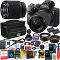 Sony a7III Full Frame Mirrorless Camera with FE 28-70mm F3.5-5.6 OSS Lens Kit ILCE-7M3K/B | Official Sony USA Partner Model | Bundle with Telephoto & Wide-Angle Lens Set, 2X 64GB Cards, Deco Gear Bag