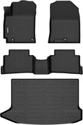 GINOWY-Floor Mats & Cargo Liner for Hyundai Kona 2018-2023, SEL丨SE丨N丨N Line丨Limited, All Weather Car Floor Mat Custom Fit for Hyundai Kona Accessories Mats-Black