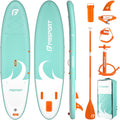 FBSPORT 11' Premium Stand Up Paddle Board, Yoga Board with SUP Accessories & Carry Bag | Wide Stance, Surf Control, Non-Slip Deck, Leash, Paddle and Pump for Youth & Adult