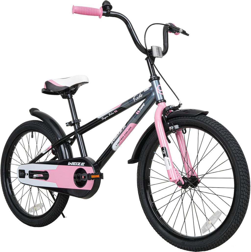 WEIZE Kids Bike, 16 20 Inch Children Bicycle for Boys & Girls Ages 4-12 Years Old, Rider Height 41-62 Inch, Adjustable Seat & Handlebars, Coaster Brake, Multiple Color Options