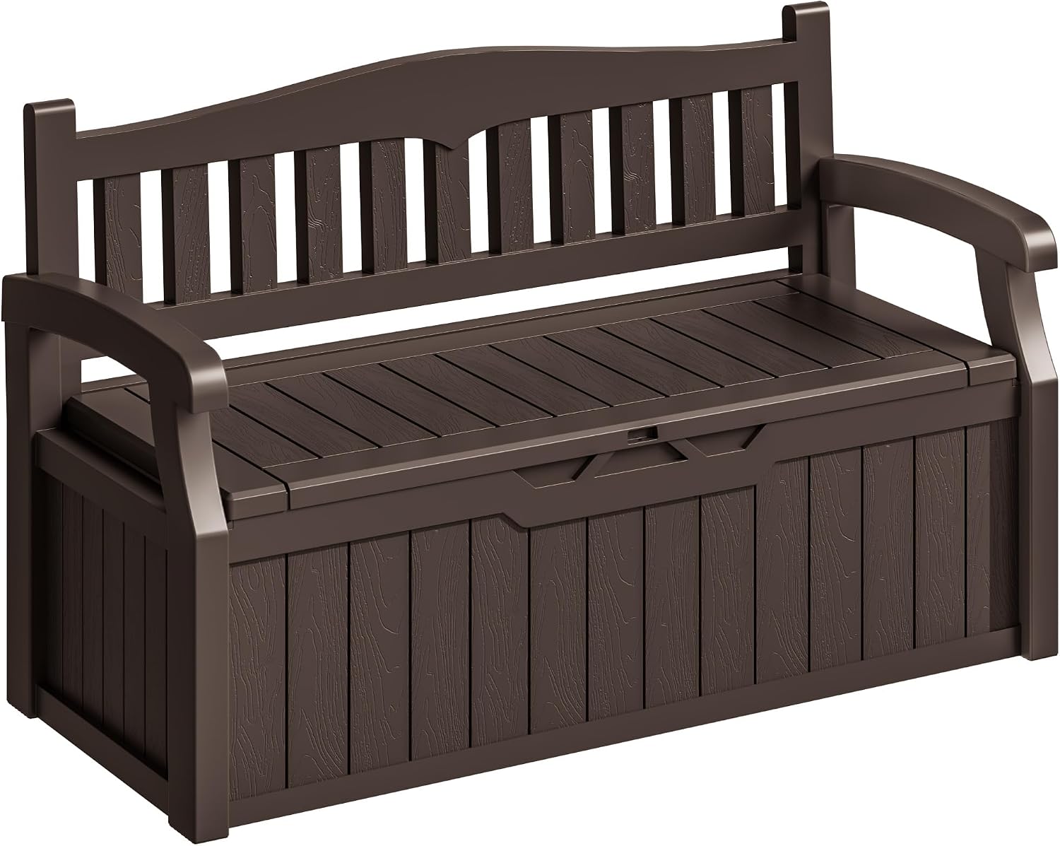 Homall 75 Gallon Outdoor Storage Benches Lockable Deck Box with Waterproof and UV Resistant, Waterproof Storage Box for Patio Furniture, Tools, Cushions (Brown)
