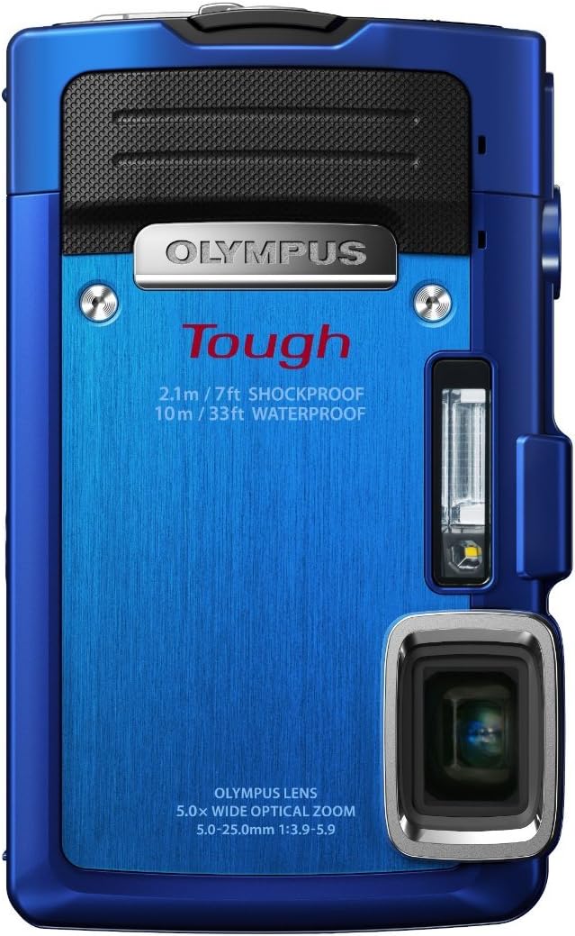 OM SYSTEM Olympus Stylus TG-830 iHS Digital Camera with 5X Optical Zoom and 3-Inch LCD (Blue) (Old Model)