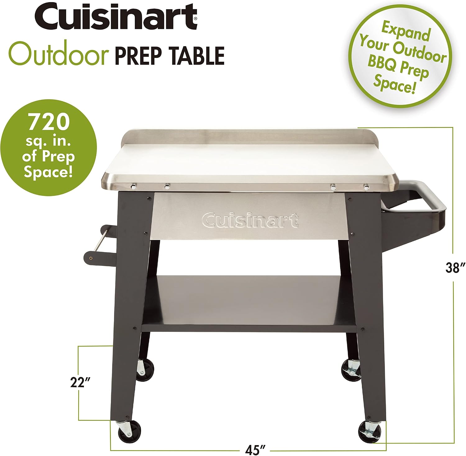 Cuisinart CPT-194 Outdoor Stainless Steel Grill Prep Table