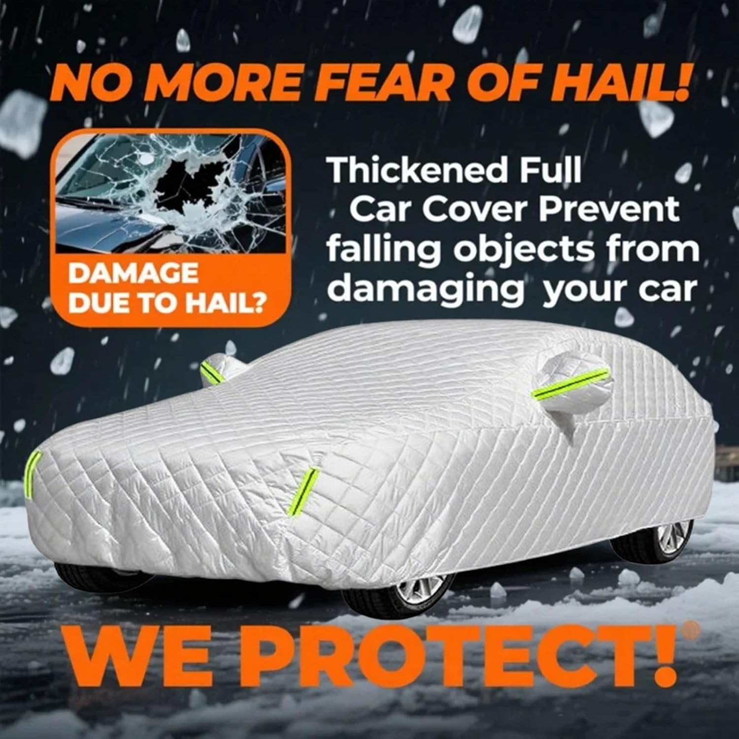 Winter Heavy Duty Car Cover for Ford Edge SEL 2023-2025– 5-Layer Waterproof All-Weather Car Cover for Hail Protection Snowproof, Windproof, UV & Sun Protection