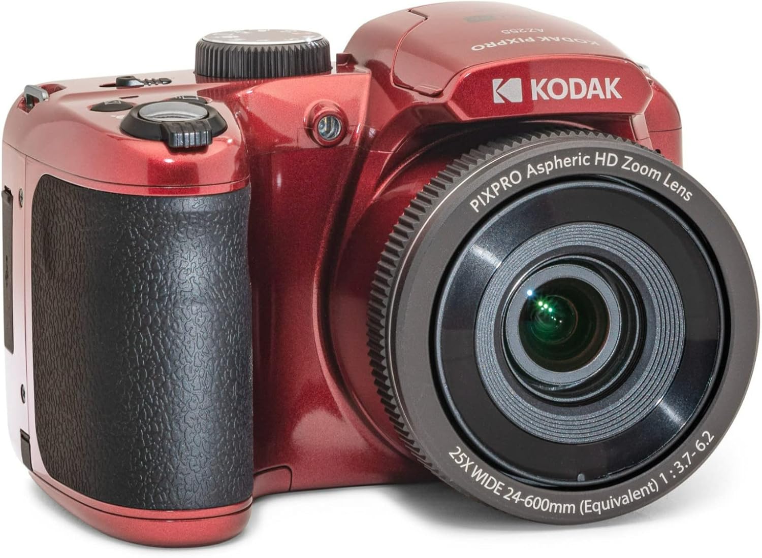 Kodak PIXPRO AZ255 Astro Zoom 16MP Digital Camera (Red) Bundle with 32GB SDHC UHS-I Memory Card, and Camera Case and Accessory for DSLR, Mirrorless, and Camcorders (3 Items)