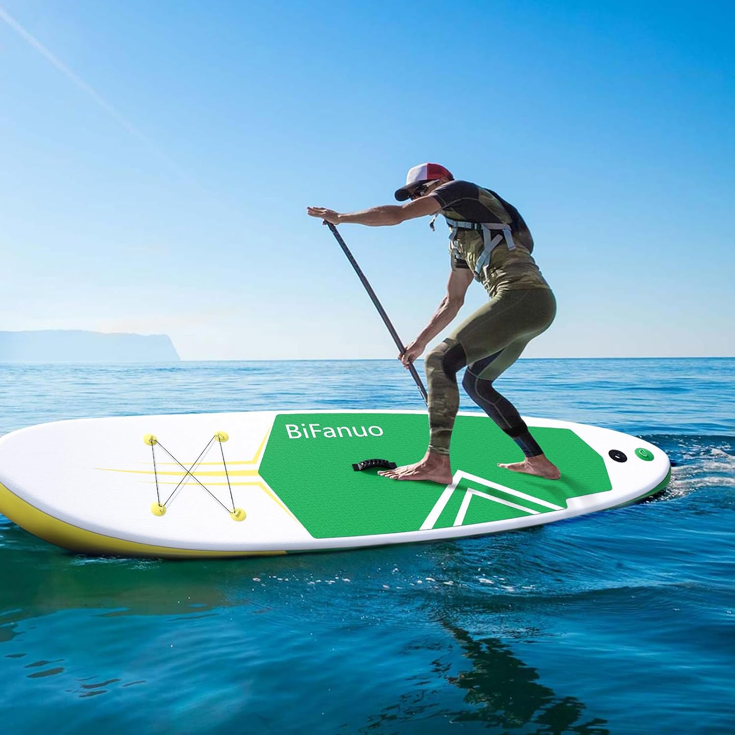 Bifanuo Inflatable Stand Up Paddle Board with SUP Accessories and Backpack