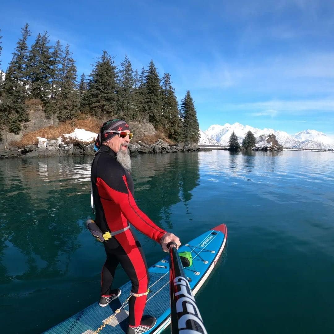WOWSEA Swift S2 Inflatable Paddle Board, Exploring and Stable SUP Board, Sport & Racing Paddle Board with Action Camera Mount, Nice iSUP Board for Aquatic Exercise and Professional Paddlers (14')