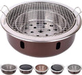 Portable BBQ Grill, Korean BBQ Charcoal Grill Split Type 5-in-1 Indoor Outdoor 4-8 People Multicolor(A)