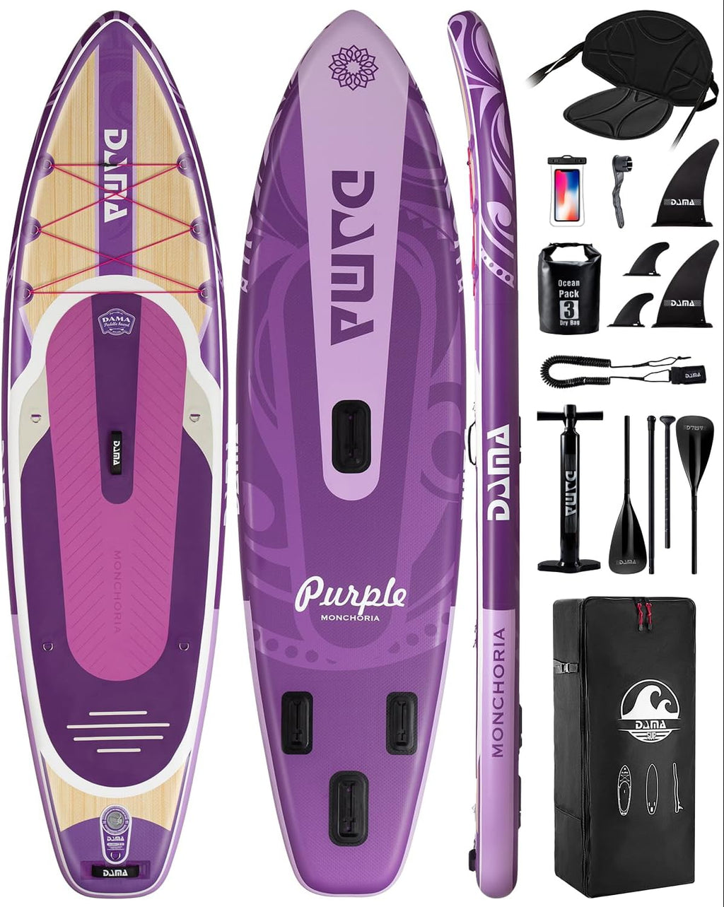 DAMA 11'*34'*6' Stand Up Paddle Board, Inflatable Paddle Board,Inflatable Paddle Boards for Adults w/a Wide, Smooth and Non Slip Deck, Versatile Styles, Suitable for Adults