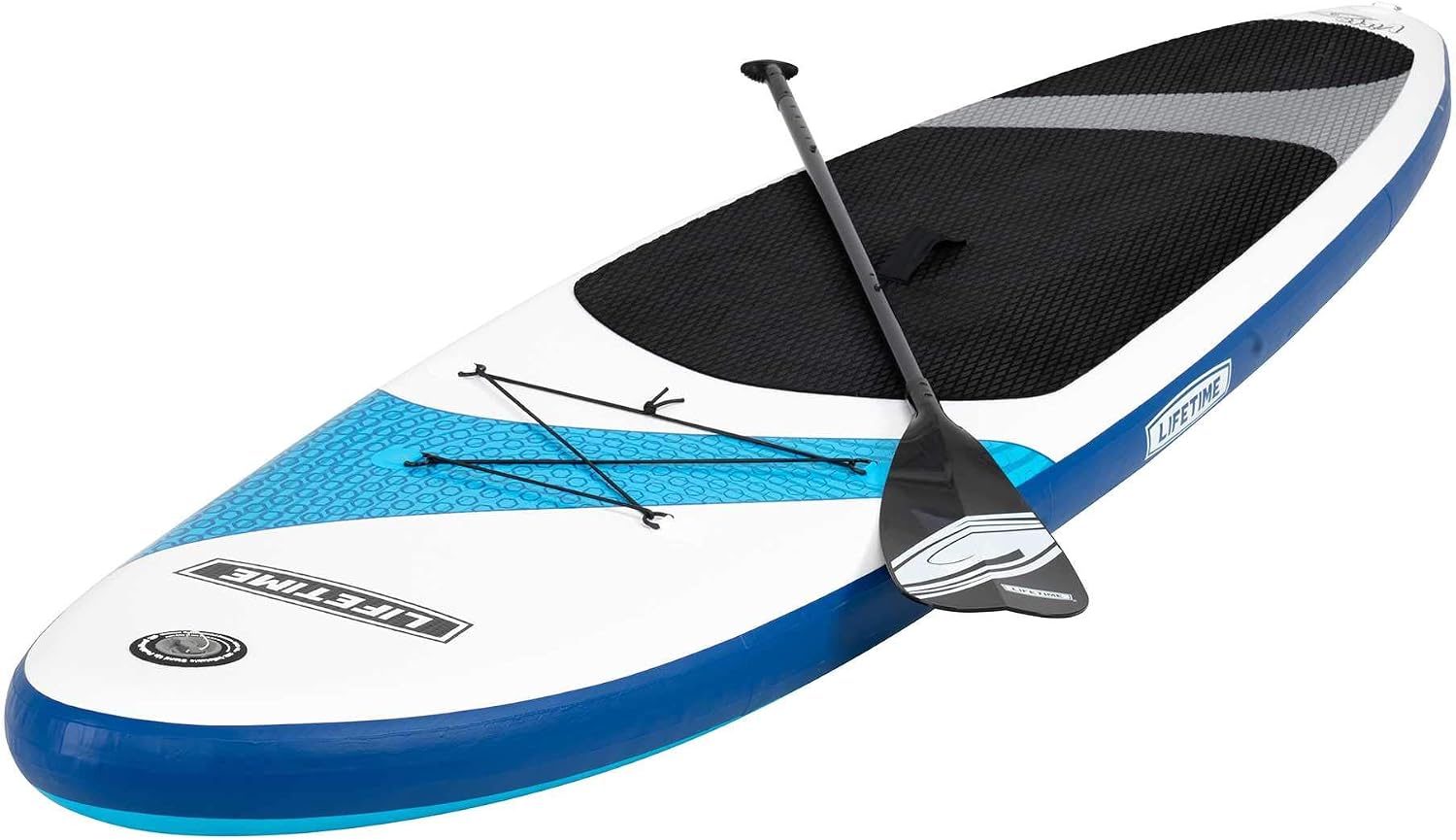 Lifetime Vista Inflatable Stand Up Paddle Board, 11' Long x 32' Wide x 6' Thick, Durable and Lightweight SUP, Stable Wide Stance Deck, Includes Backpack, Paddle, Pump, Removable Fin and Repair Kit