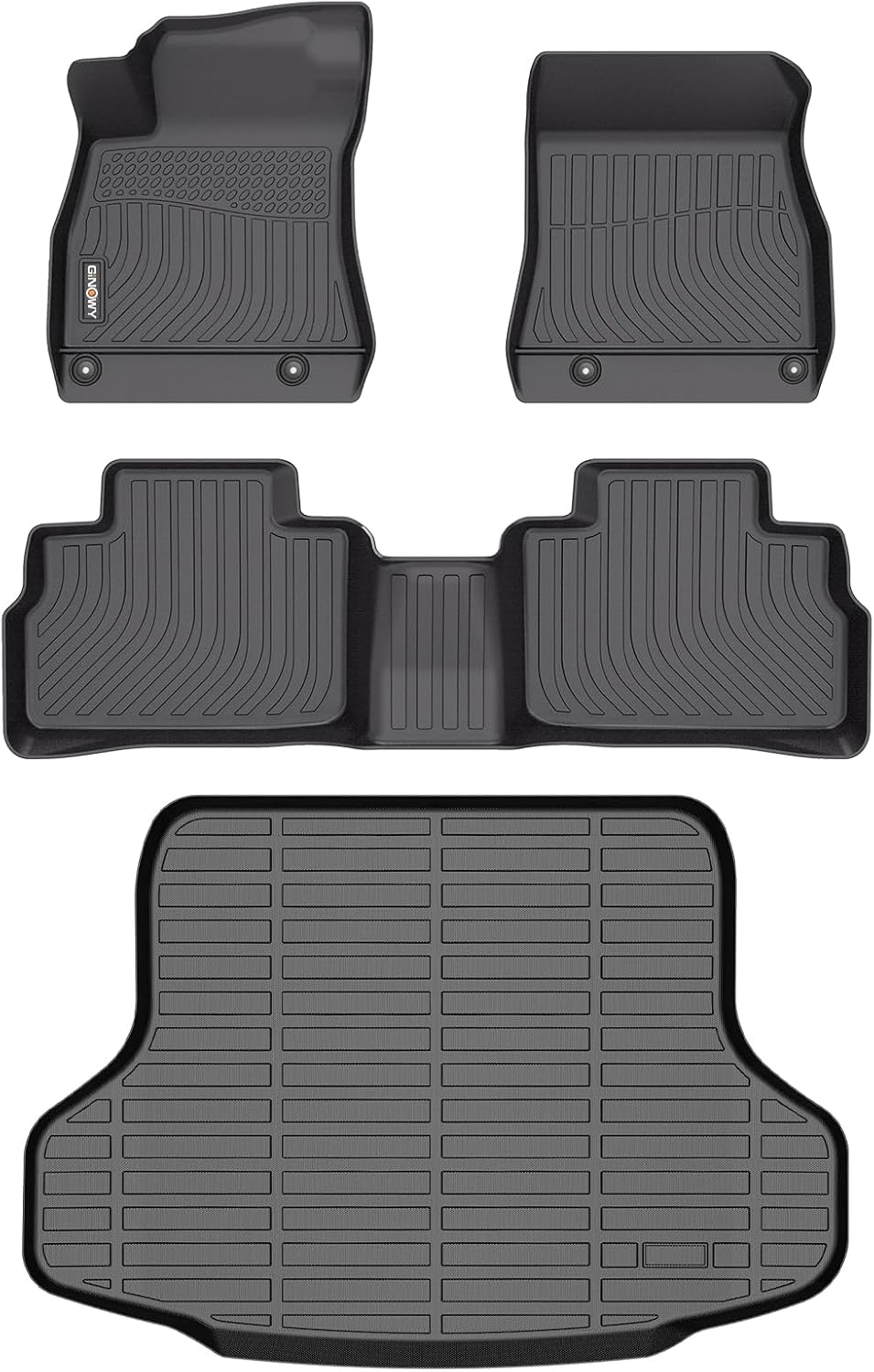 GINOWY-Floor Mats & Cargo Liner for 2020-2026 Nissan Sentra S 丨SV丨SR, TPE All Weather Car Mats Floor Liners Heavy Duty Cargo Trunk Mat for Nissan Sentra Accessories