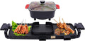 2-in-1 Barbecue Hot Pot, Indoor Korean BBQ & Grill, Non-Stick Electric Shabu Pot with Dual Temperature Control, Smoke-Free Portable Stove for 2-10 People, 110V