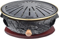 BBQ Barbeque Barbecue Grill, BBQ, Top Korean Smokeless Charcoal Dragon Pattern Cast Iron Grill, Binaural Cross Net，19 Styles (Color : A)