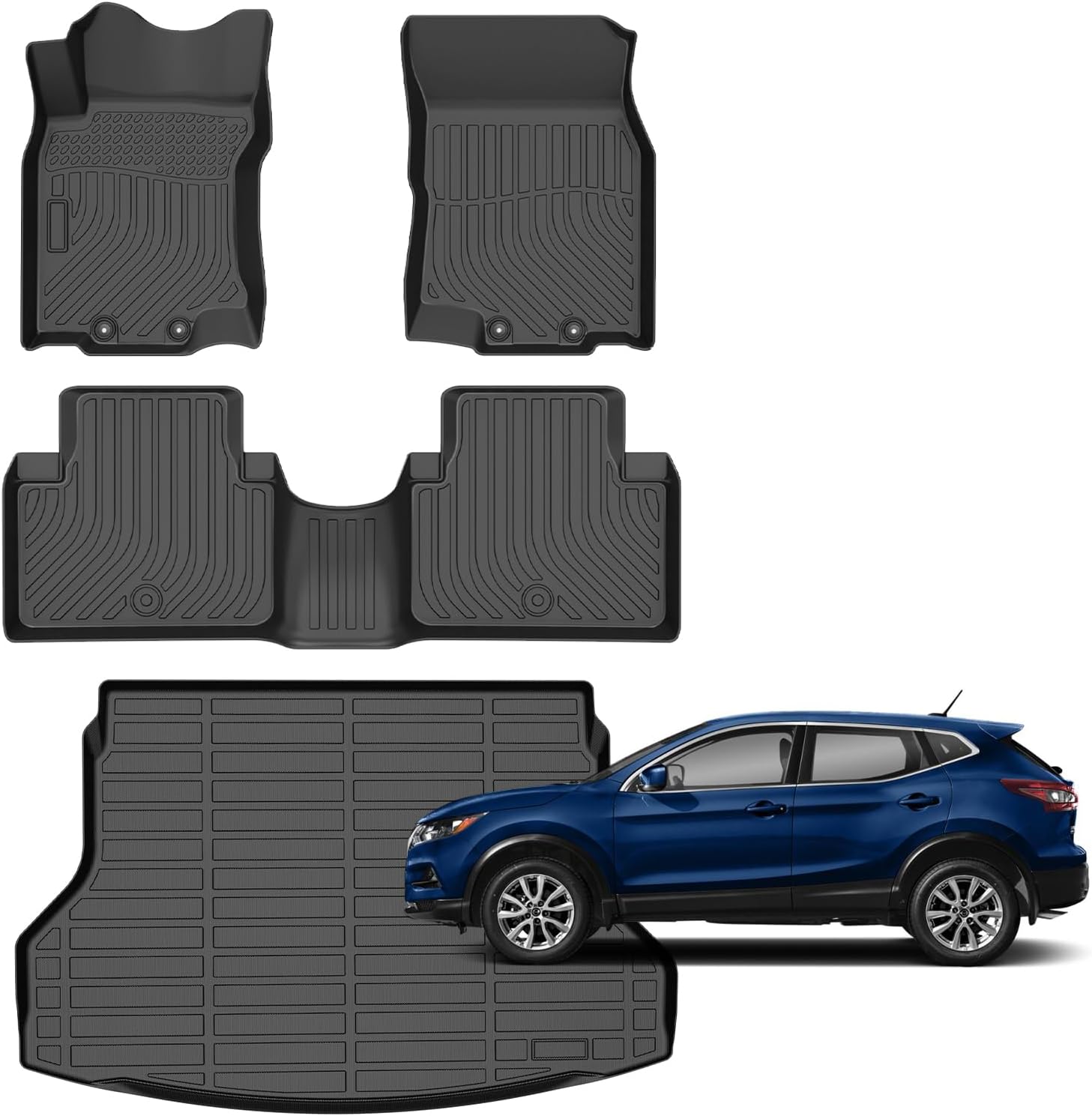 for Nissan Rogue Floor Mats 2014 2015 2016 2017 2018 2019 2020,All Weather Car Mats Cargo Liner Accessories Anti-Slip Car Mat 2014-2020