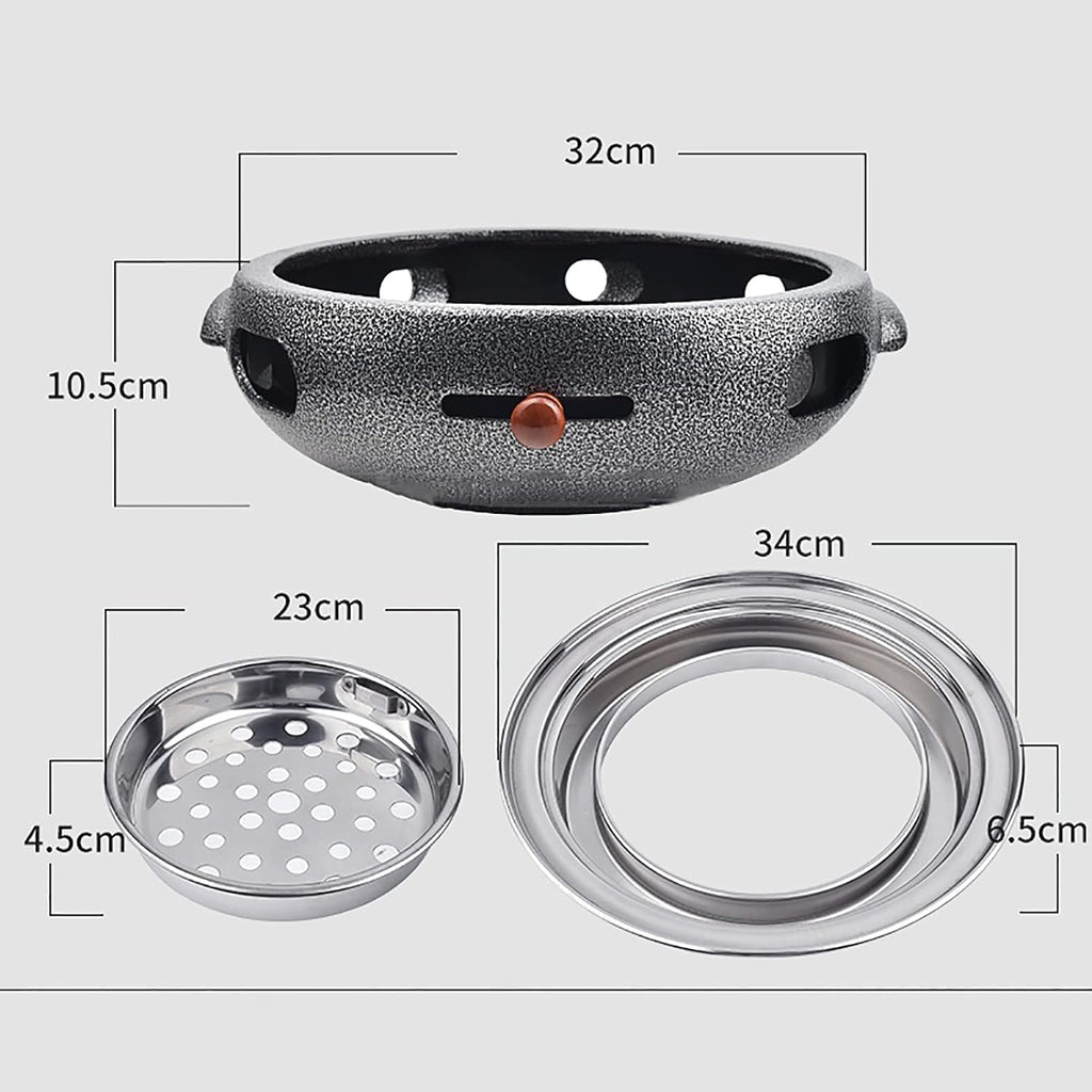 BBQ Barbeque Barbecue Grill, BBQ, Multifunctional Smokeless Charcoal Grill, Household Korean BBQ Grill, Split Design, Easy to Clean (Color : A)