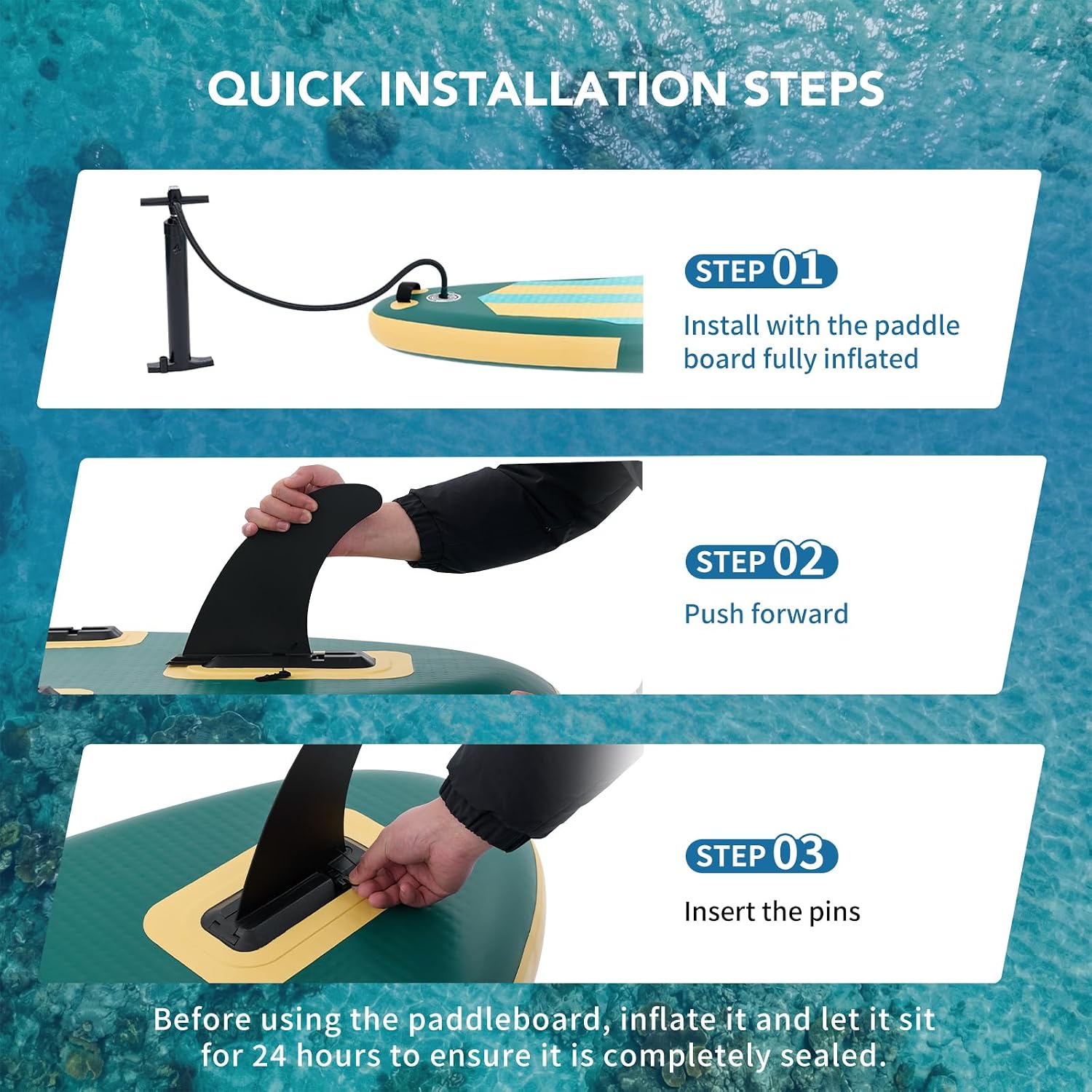 Sweetcrispy Inflatable Stand Up Paddle Board with Premium SUP Paddleboard Accessories,2-in-1 Paddle,Wide Stable Design,Non-Slip Comfort Deck for Adults & Youth of All Skill Levels