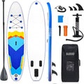 SUDOO Inflatable Stand Up Paddle Board 10'/ 10'6' SUP with Adjustable Paddle Hand Pump Fin Leash Backpack Wide Stable Anti-Slip EVA Deck for Adults & Youth