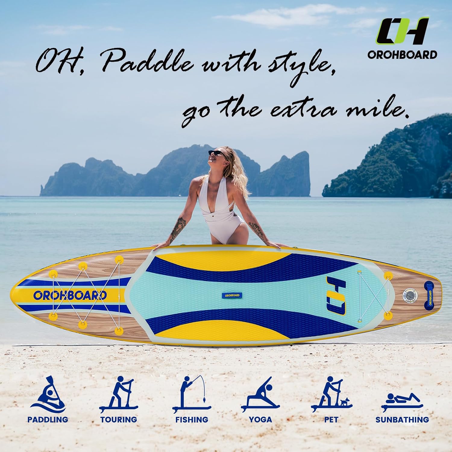 Inflatable Paddle Board 11'6/10'6 Paddle Board - All-Around SUP Board for Adults & Beginners, Stand Up Paddle Board with Complete Accessory Kit for Lake, River, Ocean