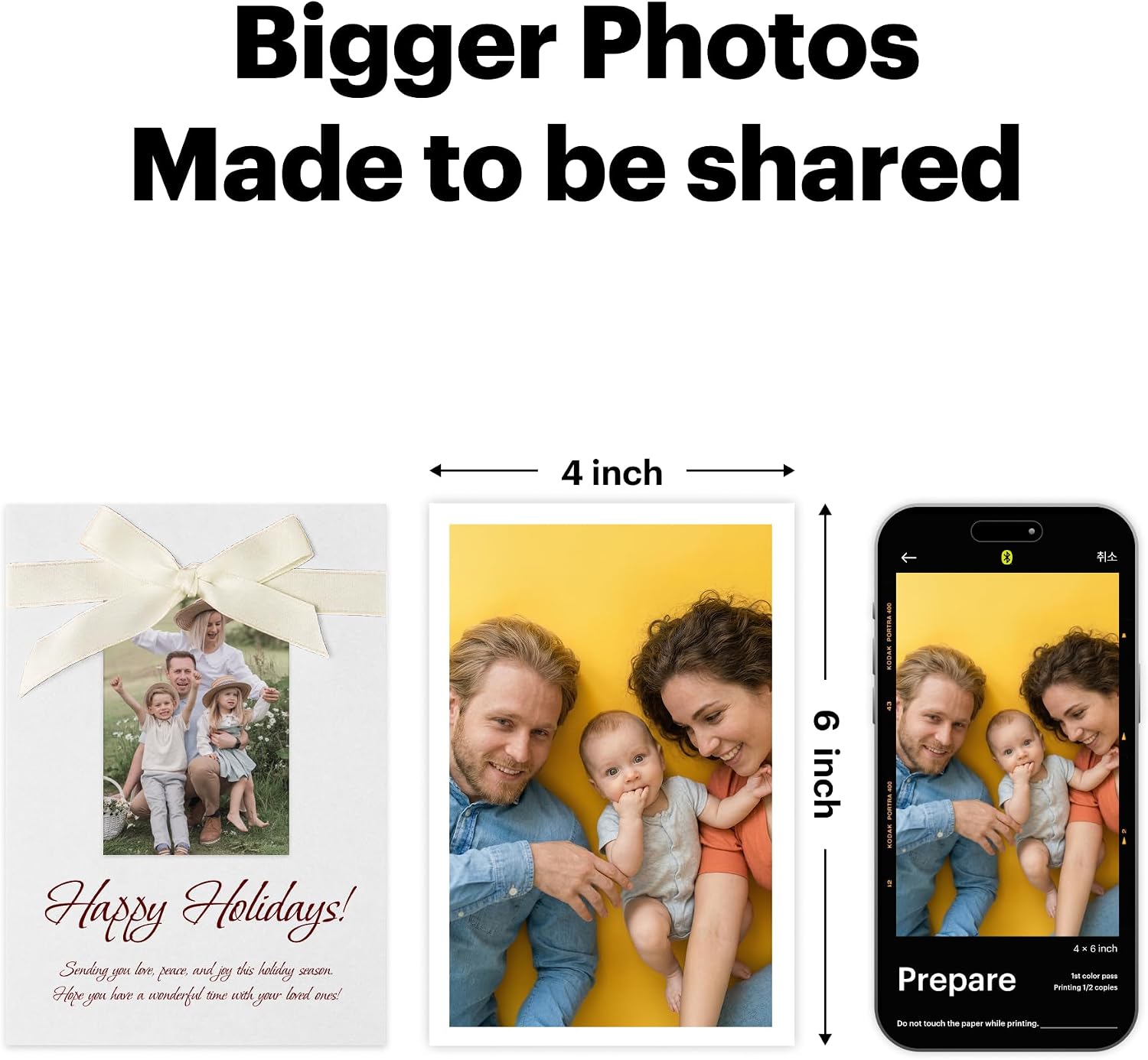 KODAK Dock Plus 4x6'' Photo Printer, 10 Sheets, Docking & Bluetooth Smartphone Printer for iPhone & Android, Instant Color Prints, 4PASS Dye Sublimation
