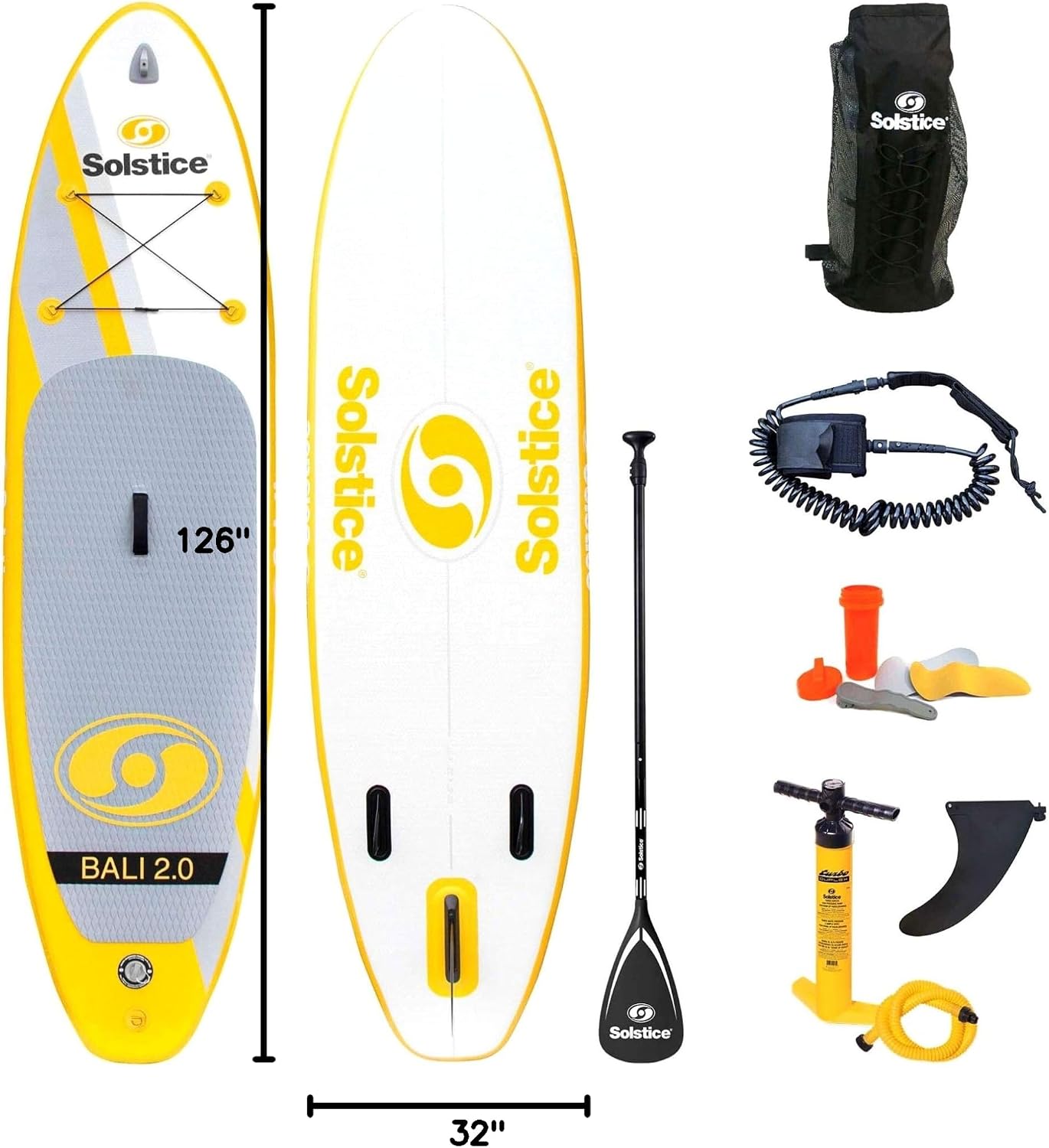 Solstice Watersports Bali 2.0 Inflatable Stand-Up Paddle Board Kit (10'6 x 32'' x 5'')