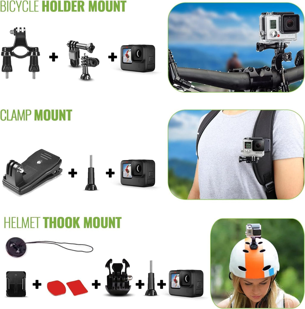 GoPro HERO11 (Go Pro Hero11) Black Mini - Waterproof Action Camera with 5.3K Ultra HD Video, 24.7MP Photos, 1/1.9' Sensor, Stabilization + 50-in-1 Accessory Kit + 64GB Card + More