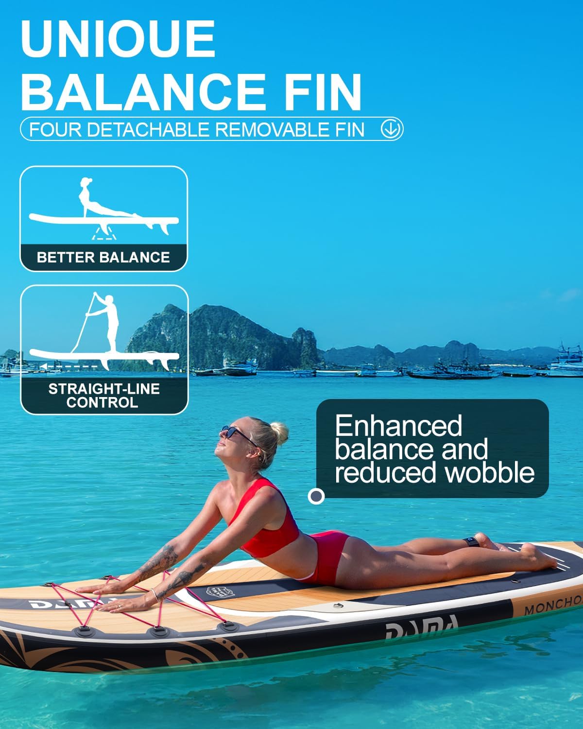DAMA 11'*34'*6' Stand Up Paddle Board, Inflatable Paddle Board,Inflatable Paddle Boards for Adults w/a Wide, Smooth and Non Slip Deck, Versatile Styles, Suitable for Adults
