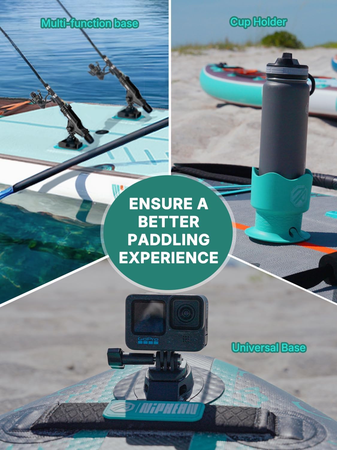 Niphean PRO (Extra Large) Inflatable Paddle Board with Seat, 11'6'/12'6' Stand Up Paddle Board with Pressure Gauge, StabilTrac Fin, Upgraded All-Round/Touring SUP for Adult Adventures, 2+1 Person