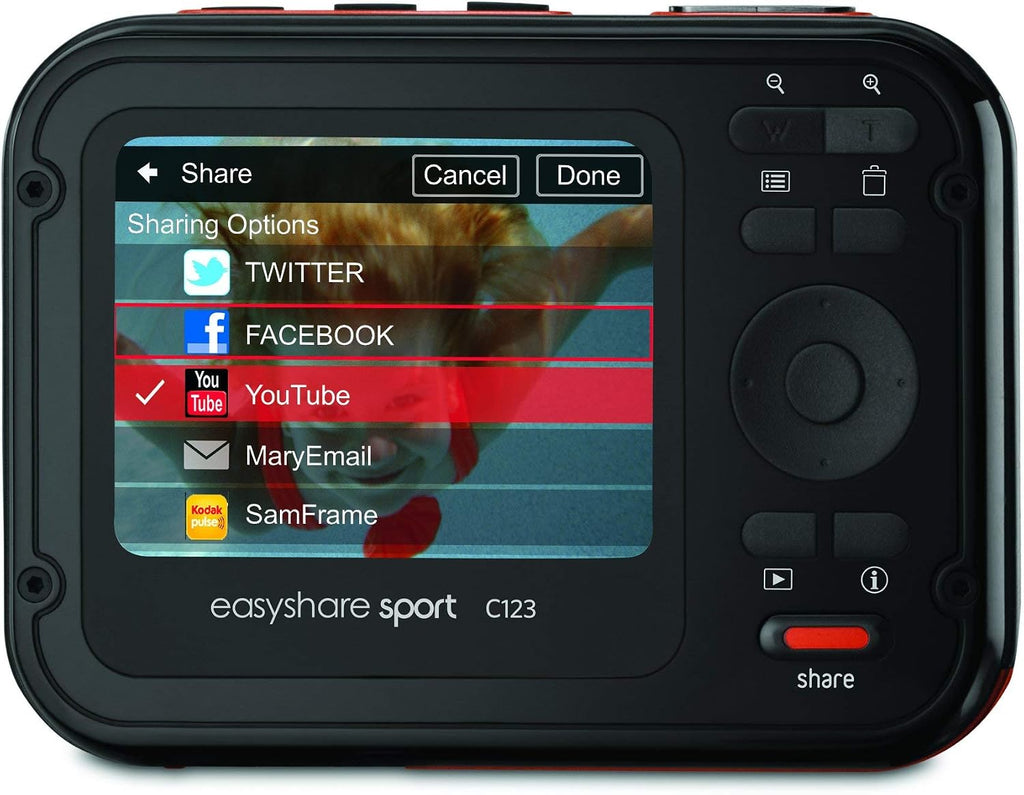 Kodak EasyShare Sport C123 12 MP Waterproof Digital Camera (Red)