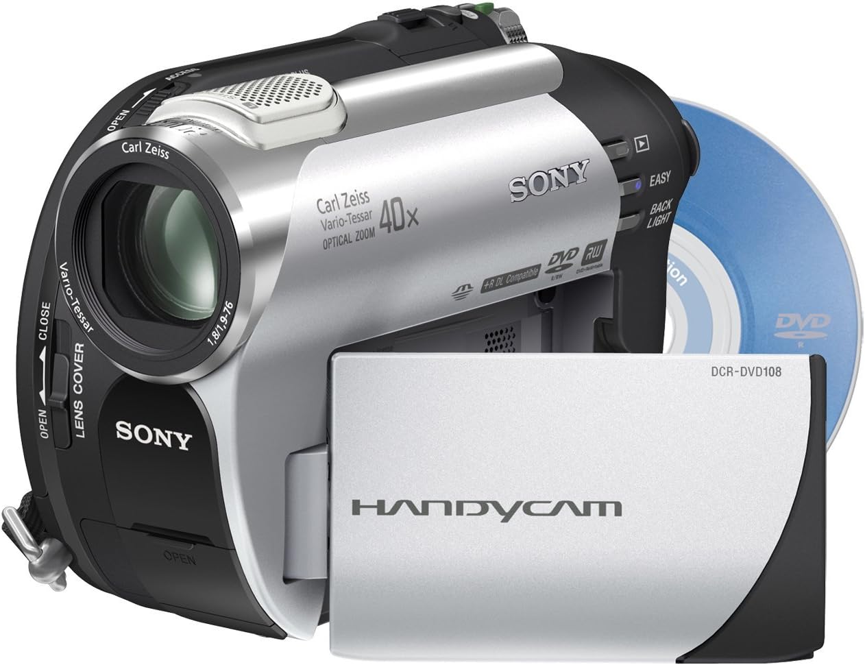 Sony DCR-DVD108 DVD Handycam Camcorder with 40x Optical Zoom (Renewed)