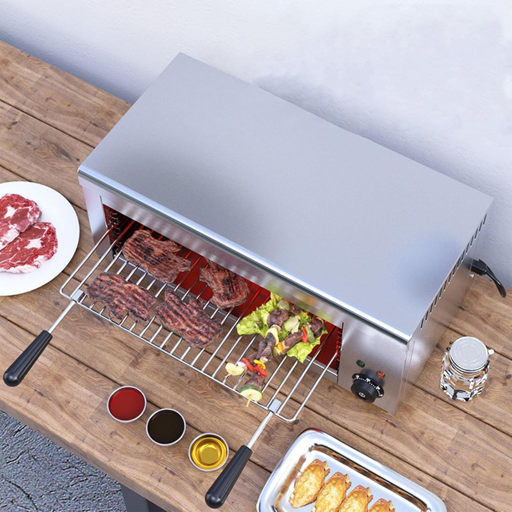 Korean BBQ Style Indoor Electric Grill, 2000W & 30L - 4 Adjustable Grilling Levels, 50-300°C Precise Temperature Control, Smoke-Free, Easy To Clean Stainless Steel