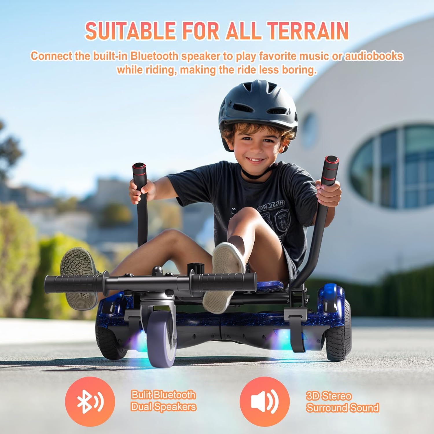 LIEAGLE Hoverboard, 6.5' Self Balancing Scooter Hover Board with Bluetooth Wheels LED Lights for Kids Adults
