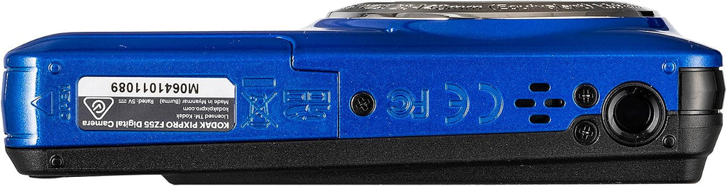 Kodak Pixpro FZ55 Digital Camera (Blue) Bundle Including: 128 GB Memory Card, Rechargeable Battery, Battery Charger, Flexible Tripod, Card Reader, Card Wallet, Hand Strap, Full Cleaning Kit