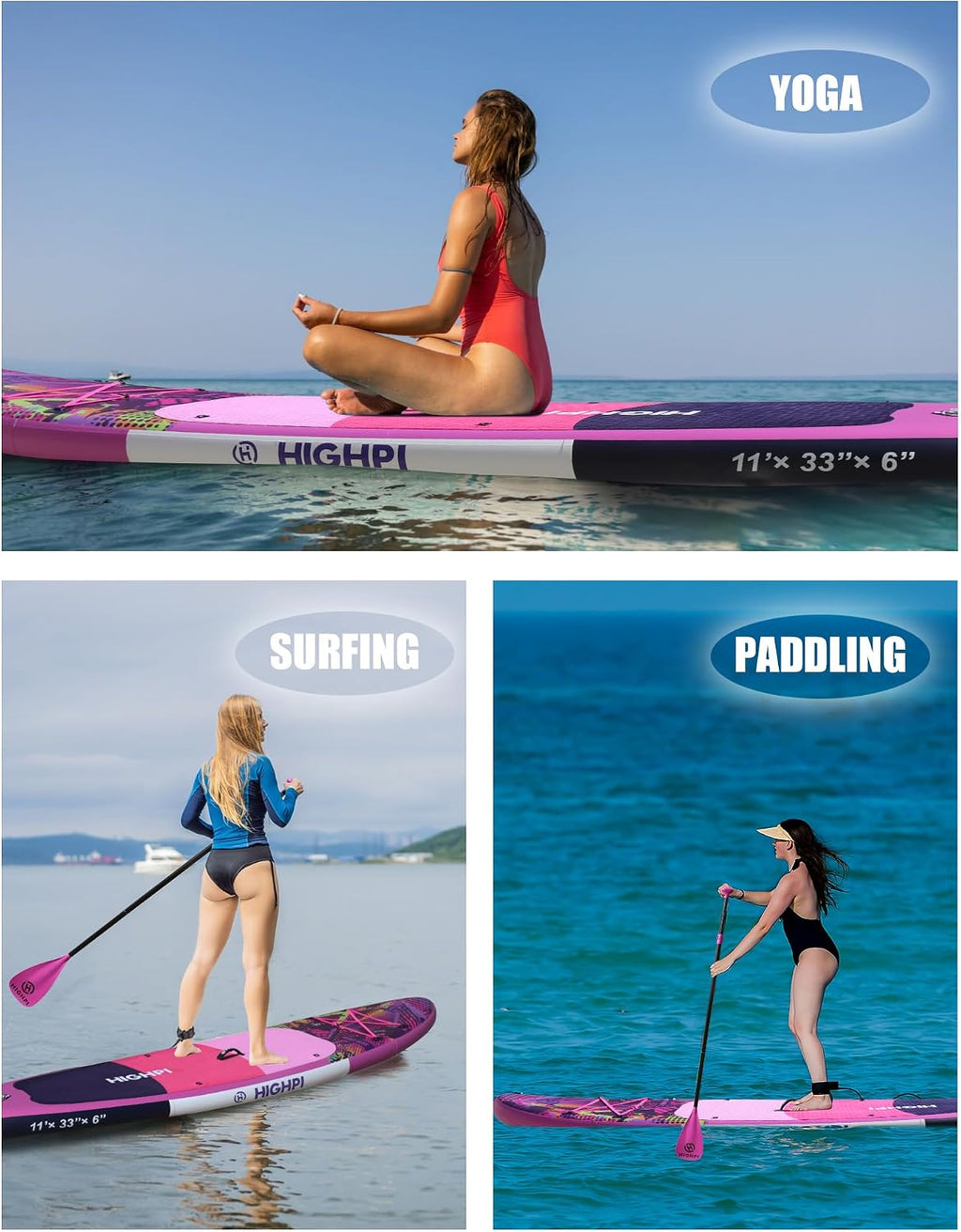 Inflatable Stand Up Paddle Board for Youth and Adults – Wide Sup with Premium Accessories, Blow Up Paddleboard for Surfing, Fishing, Yoga & More