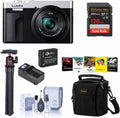 Panasonic LUMIX ZS99 Black Compact Point and Shoot Digital Camera (DC-ZS99K) Bundle with - 128GB SD Card, Shoulder Ba, Extra Battery, Tripod, Photo Video Software, Care Kit (Silver)
