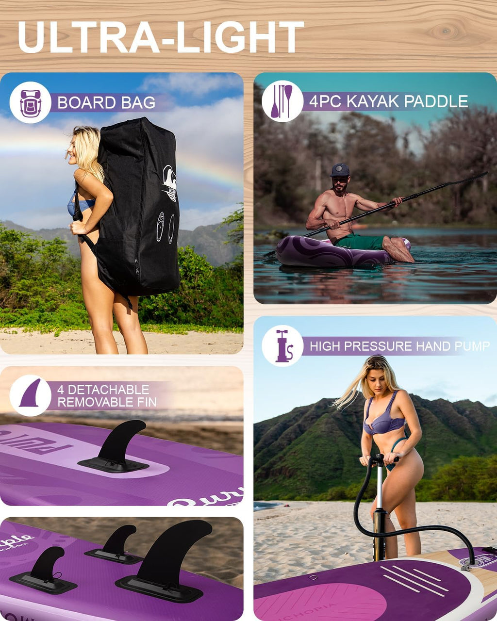 DAMA 11'*34'*6' Stand Up Paddle Board, Inflatable Paddle Board,Inflatable Paddle Boards for Adults w/a Wide, Smooth and Non Slip Deck, Versatile Styles, Suitable for Adults