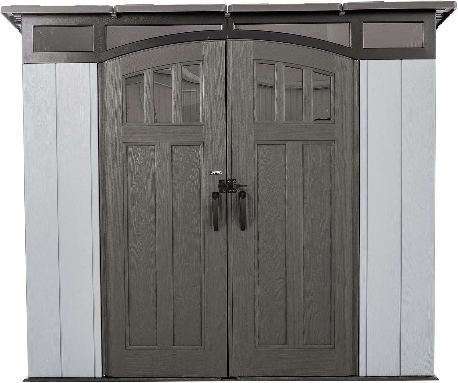 Lifetime Modern Outdoor Storage Shed, 8 x 5 Foot, Gray