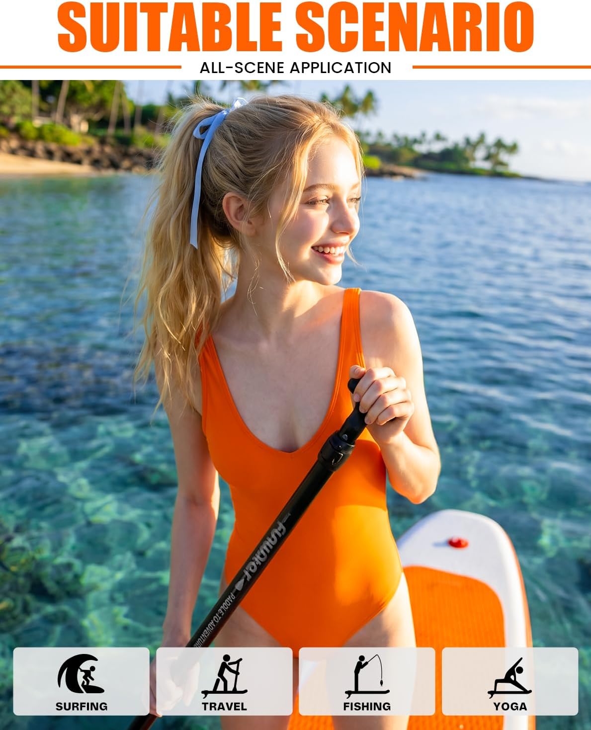 FunWater Inflatable Ultra-Light Stand Up Paddle Board for All Skill Levels with Premium SUP Paddleboard Accessories,Non-Slip Comfort Deck for Youth & Adults