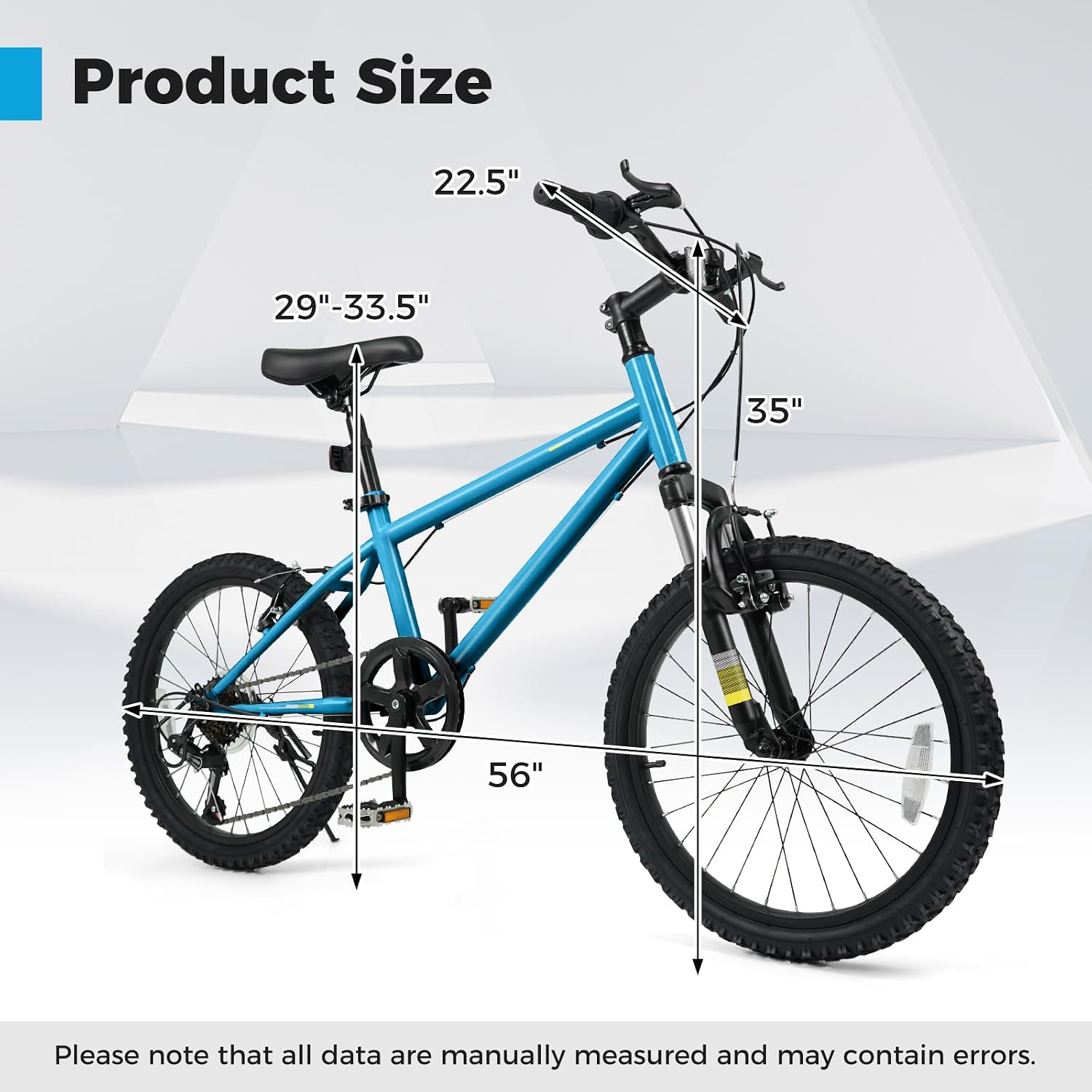 Goplus Mountain Bike, 20/24 Inch Kids Bicycle w/ 6-Speed Drivetrain, Suspension Fork, Dual Brakes, Adjustable Seat, Outdoor Cycling Children City Bike for Boys Girls
