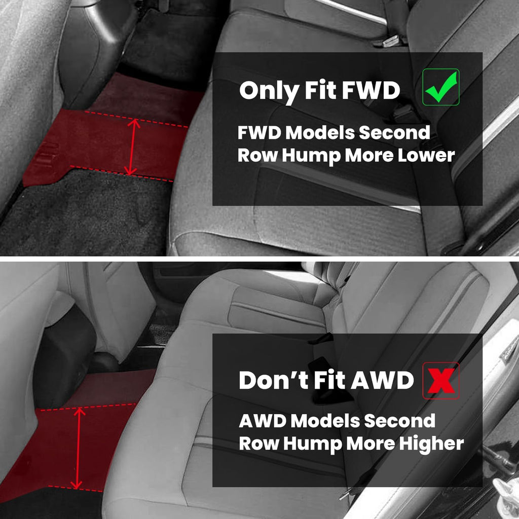 LASFIT Floor Mats & Cargo Mat for Hyundai Sonata 2020-2026 (Only Fit FWD & Gas) / Kia K5 2021-2026 (Only Fit FWD) All Weather TPE Custom Fit Floor Liners for Car Mats Trunk Mats