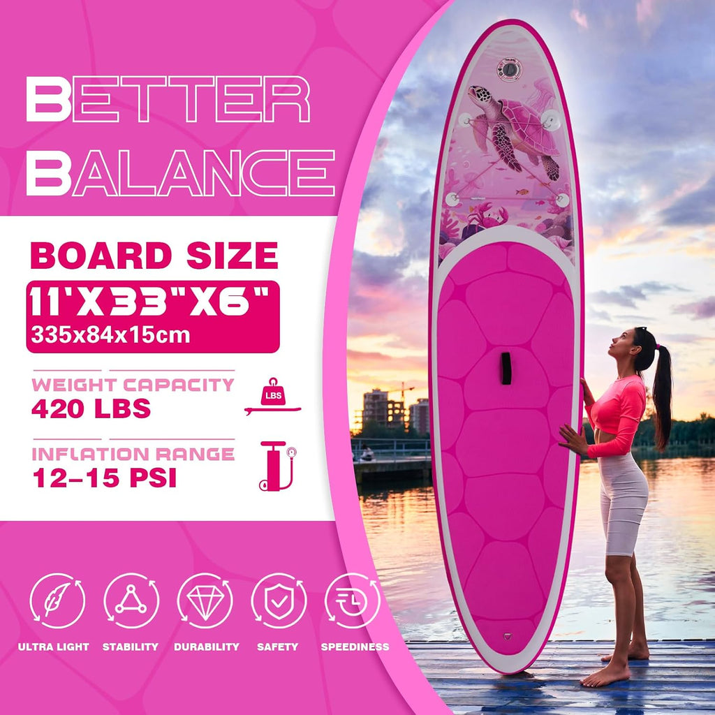 FunWater Stand Up Paddle Board Ultra-Light Inflatable Paddleboard with SUP Accessories for Adults & Youth of All Skill Levels