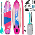 Inflatable Stand Up Paddle Board - Upgraded Glue-Free Hot Melt Technology, Long Service Life, 10'6', Anti-Slip EVA Deck, Full SUP Accessories, Included for Adults Youth All Skill Levels