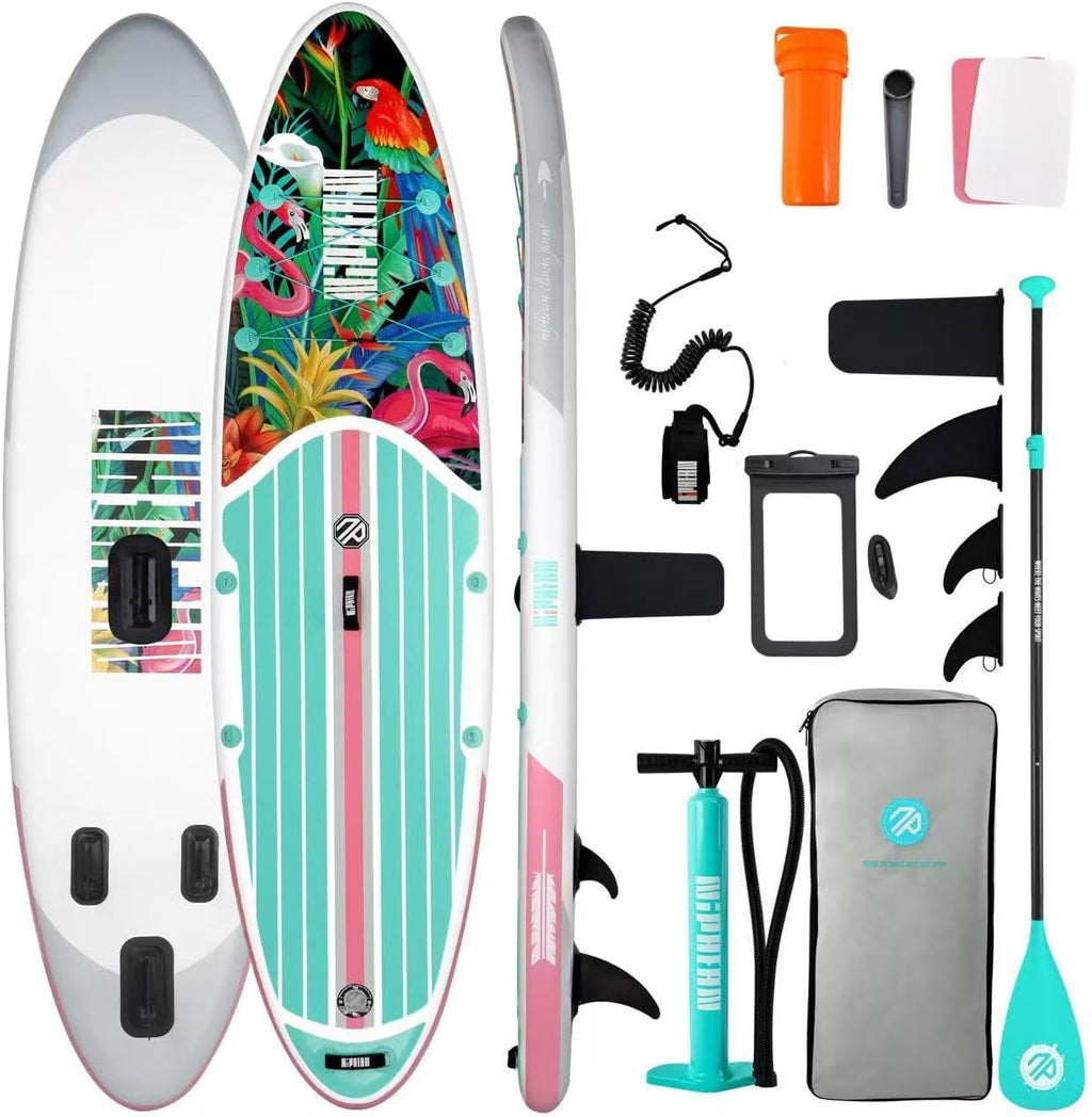 Niphean Inflatable Stand Up Paddle Board with SUP Accessories, Anti-Slip EVA Deck, 10'6'' Inflatable Paddle Boards for Adults & Youth of All Skill Levels