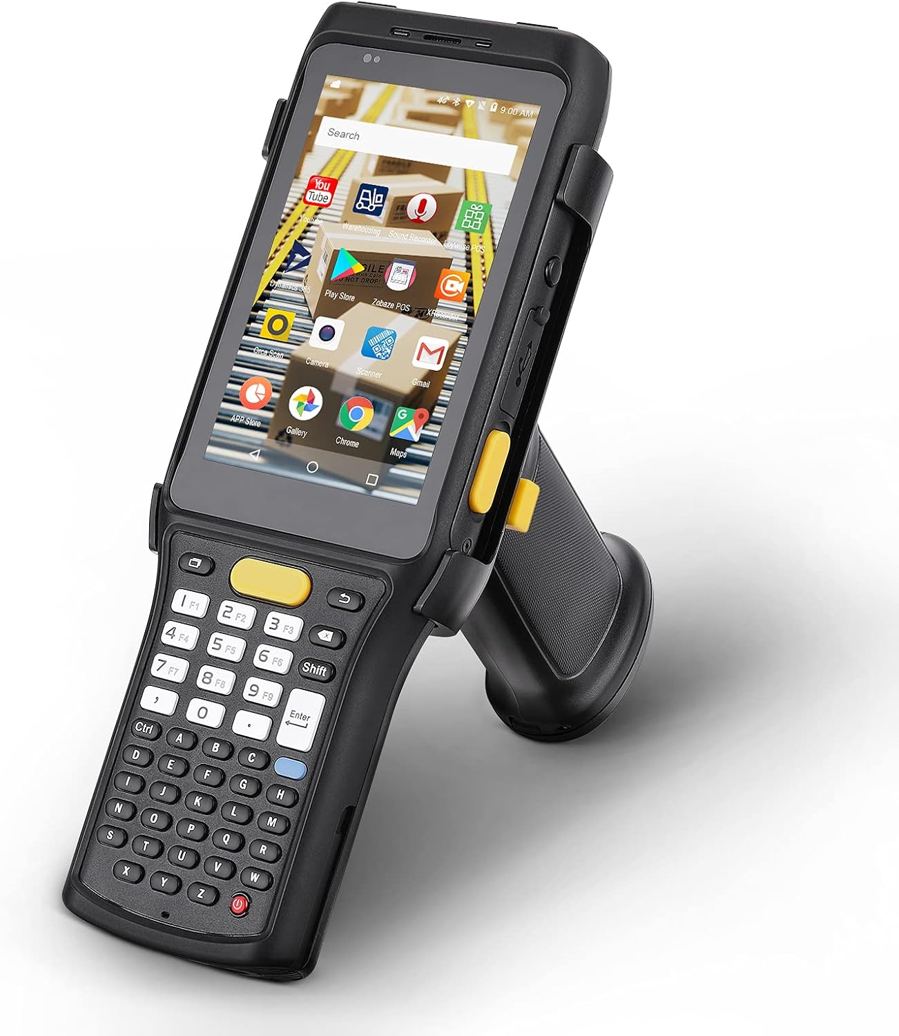 MUNBYN 2026 Android 13 Barcode Scanner PDA083, Equip with Zebra Mid Range 4750MR Scanner, Inventory Handheld PDA with Pistol Grip, 1D/2D/QR Code for Warehouse Logistics
