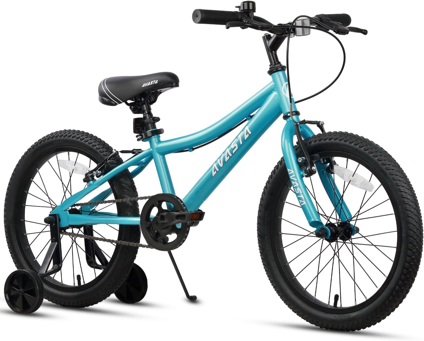 AVASTA Bilbo 18 20 24 Inch Kids Bike for Boys Girls 5-14 Years Old, Retro Style High Carbon Steel Bicycle with Adjustable Handlebars and Seat, Dual V-Brakes, Kickstand, Multiple Colors