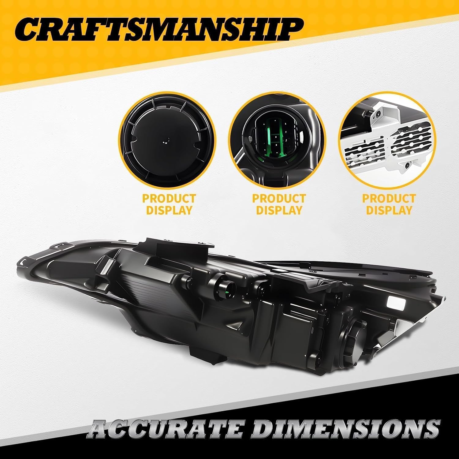 Right Headlight Assembly W/Module Compatible with Elan-tra SE SEL N Line GLS Preferred Luxury Limited 2024-2025 Headlamp Passenger Side Front Light 92012AA740