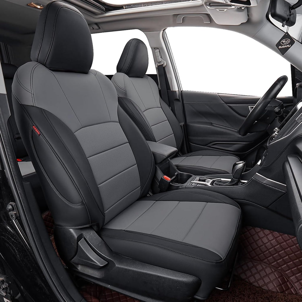 coverdream Tucson Car Seat Covers Custom Fit for 2022-2024 2025 Hyundai Tucson Hybrid & PHEV (Blue,SEL,Limited),Full Coverage Waterproof Leather Seat Protector(Full Set,Black/Gray)