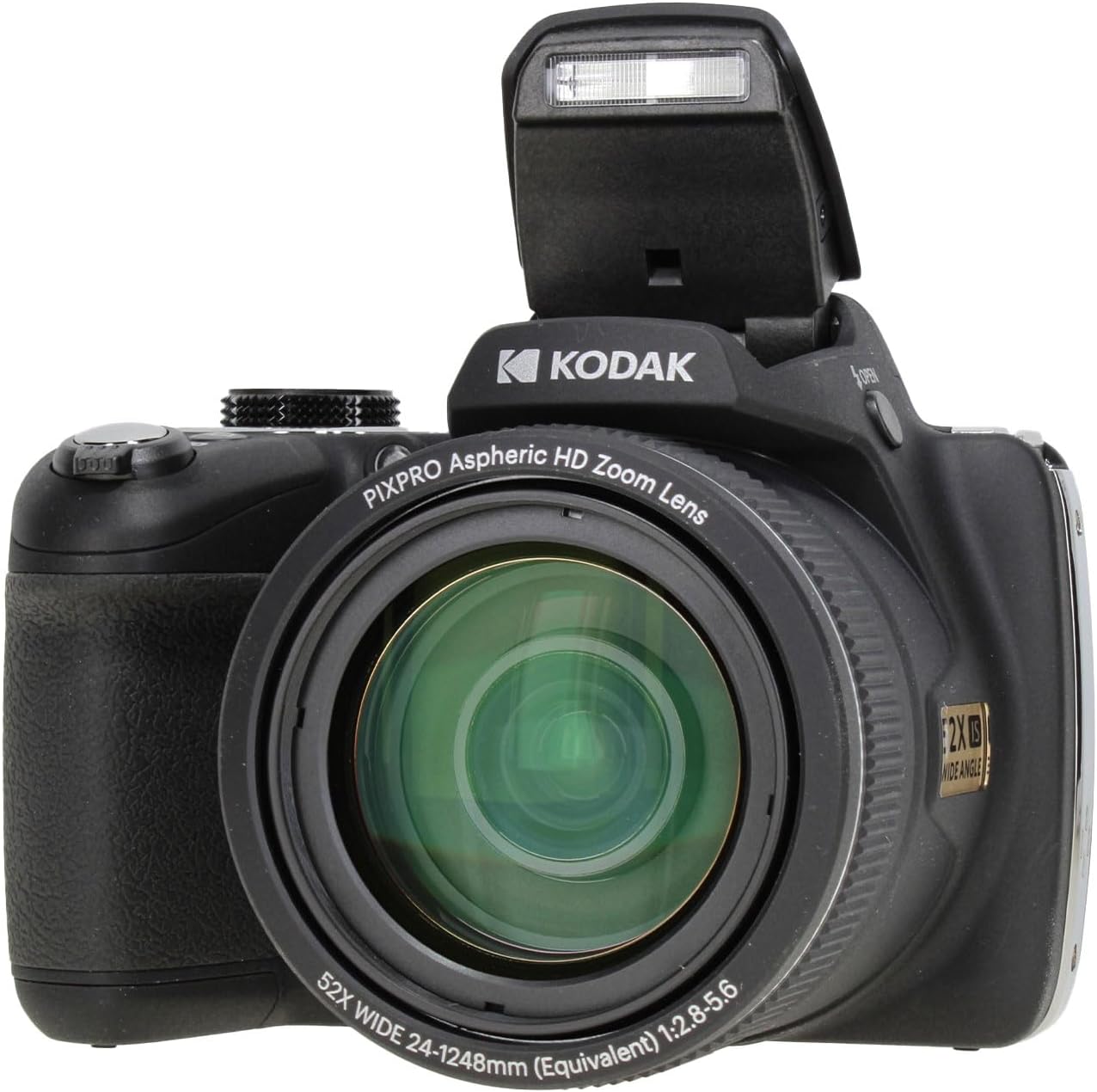 Kodak PIXPRO Astro Zoom AZ528 16MP Vlogging Digital Camera (Black) with 52x Optical Zoom 24mm Wide Angle Lens Bundle Including 64GB Memory Card + Vlogger Tripod + Lens Cleaning Ki + More Accessories