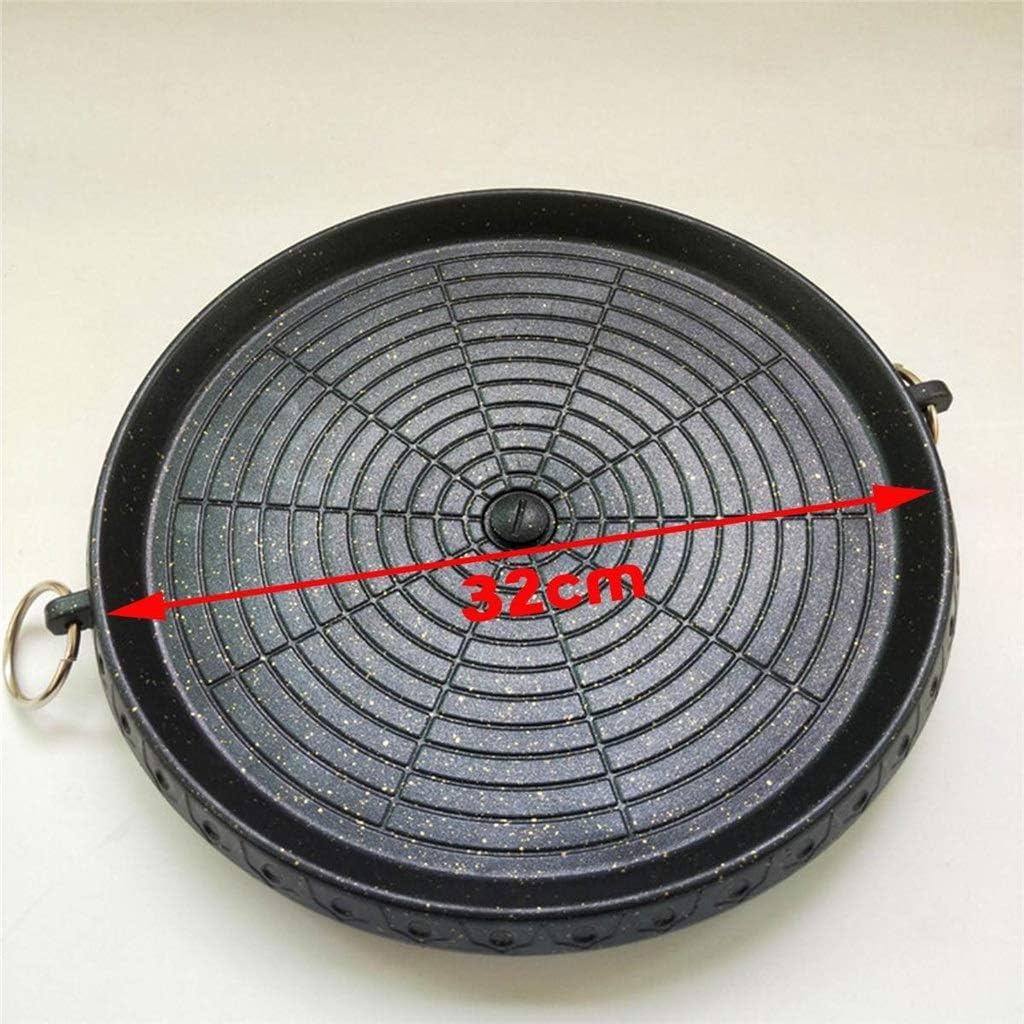 Aluminum Charcoal Grill Pan Smokeless Non-Stick Korean BBQ Plate Tray Indoor Outdoor Picnic Garden Party Terrace Beach